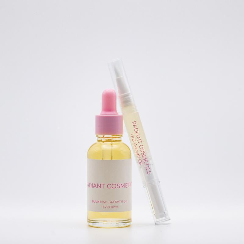 Radiant Cosmetics Organic Nail Growth Oil for Growth, Strengthening, Brightening and Moisturizing - Nail Vitamin Essentials (Vegan & Cruelty-Free)