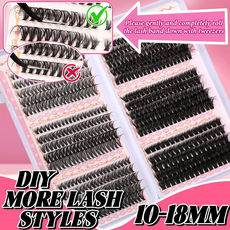 Lash Clusters Book 30D/40D/50D/60D/80D/100Dextensions Kit Lash Clusters Kit Eyelash Extension Kit Eye Lashes, Fairy Lash Clusters Extension Kit Lashes Clusters Kitwispy Manga Lashes, Individual Lashes Eyelash Extension Lashes Halloween Makeup