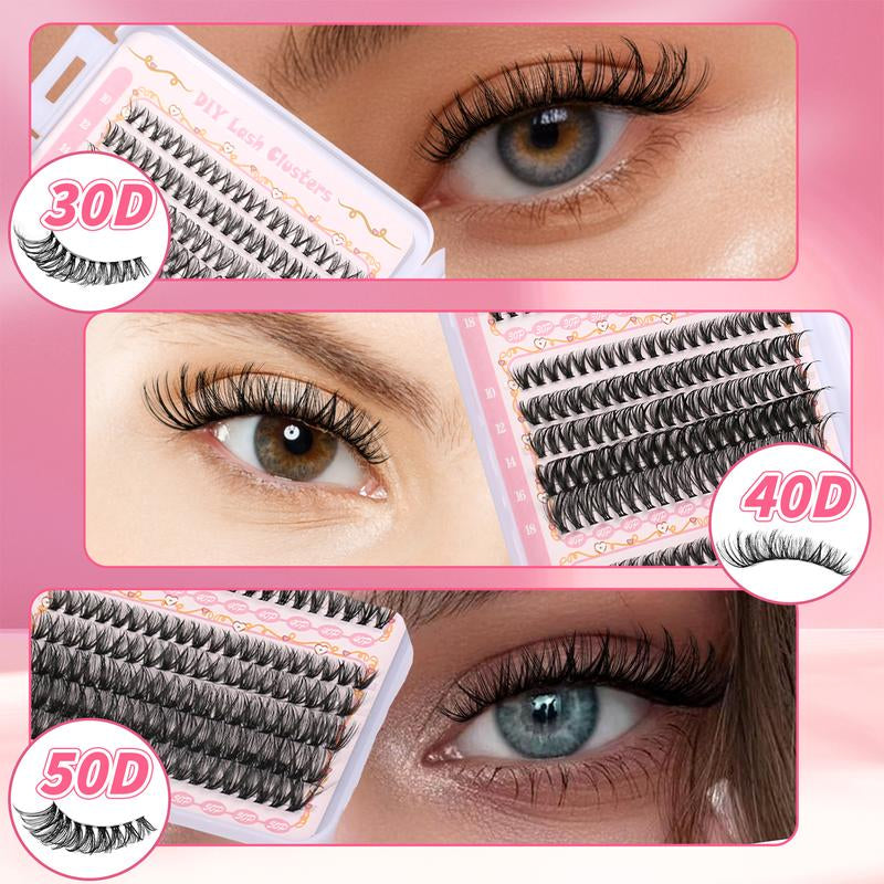 Lash Clusters Book 30D/40D/50D/60D/80D/100Dextensions Kit Lash Clusters Kit Eyelash Extension Kit Eye Lashes, Fairy Lash Clusters Extension Kit Lashes Clusters Kitwispy Manga Lashes, Individual Lashes Eyelash Extension Lashes Halloween Makeup
