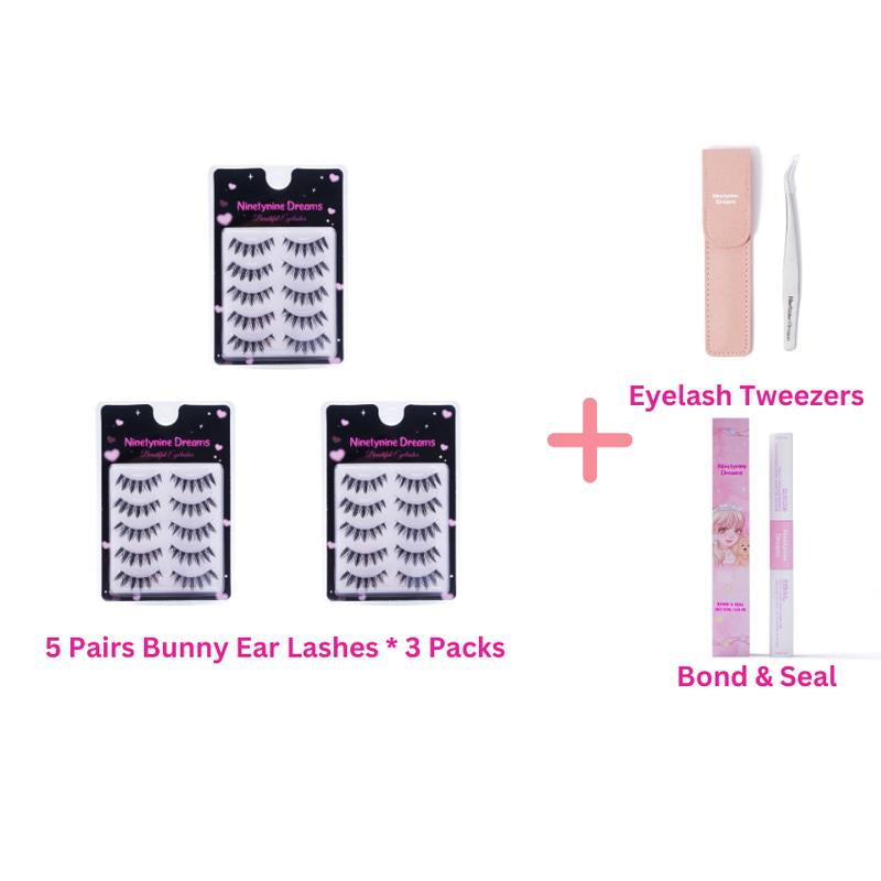 Ninetynine Dreams 5 Pairs Bunny Ear Lashes