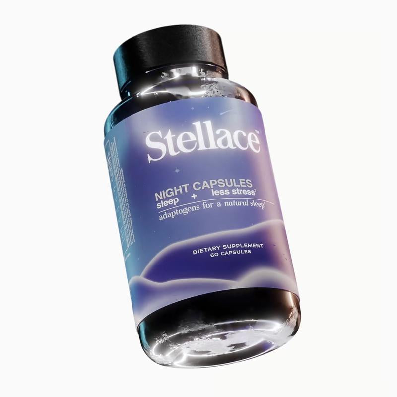 Stellace Night Capsules: Circadian Rhythm Reset Premium Sleep Supplement with Magnesium Glycinate, Passionflower & Bacopa - Deep Sleep Aid for Circadian Balance, Reduced Nighttime Awakenings - 30 Day Supply