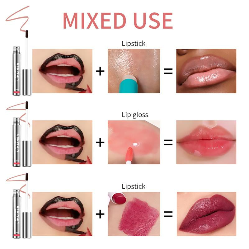 4Pcs Peel off Lip Liner Stain Set , Waterproof Nude Matte Lip Tint, Non-Fading Peel off Lip Color, Effortless Precision & Full Coverage, 24H Color Hold