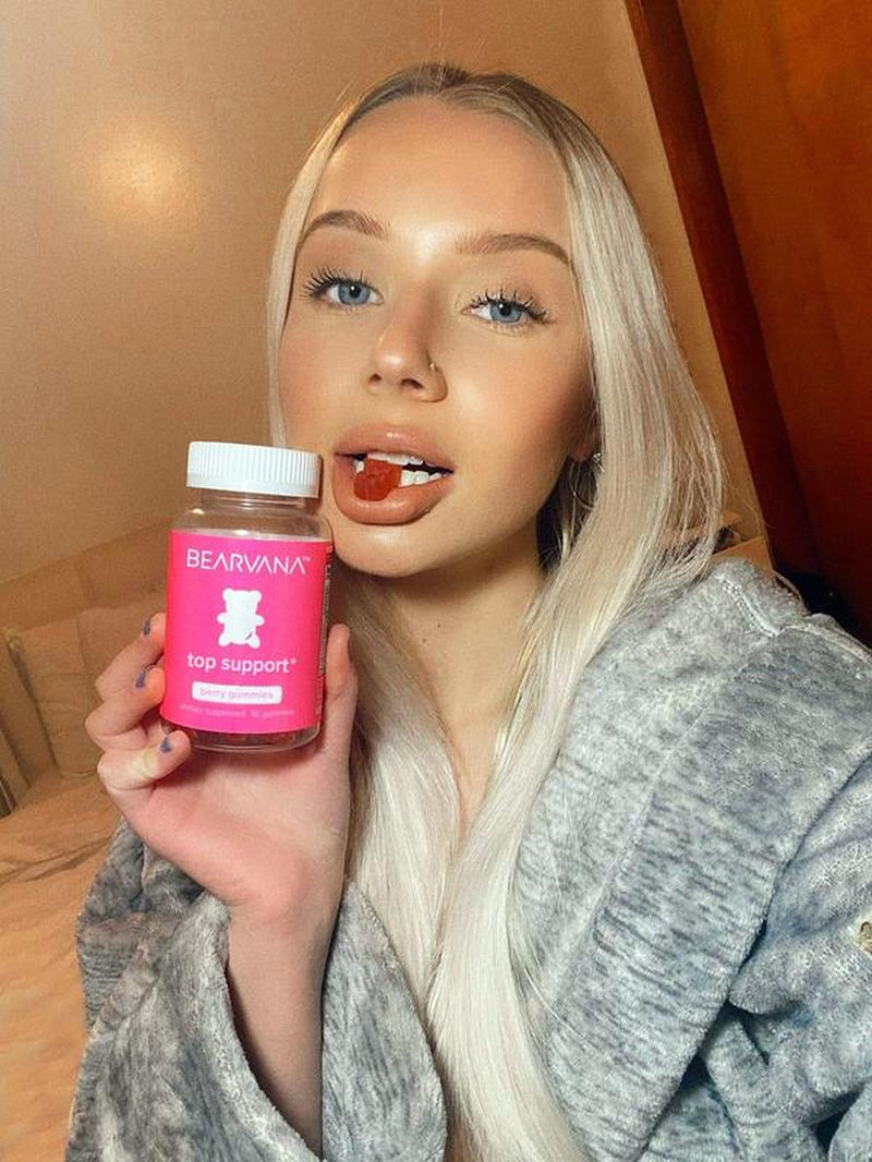 BEARVANA - Top Support Gummies - Women’S Support Supplement - Berry Flavored - Essential Herbs - Multivitamins - 60 Count