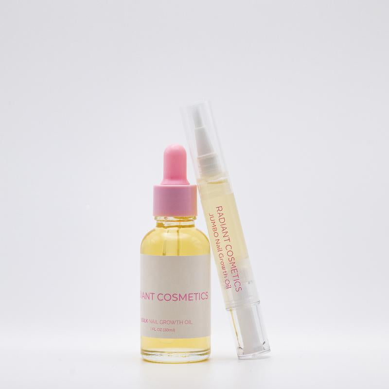 Radiant Cosmetics Organic Nail Growth Oil for Growth, Strengthening, Brightening and Moisturizing - Nail Vitamin Essentials (Vegan & Cruelty-Free)