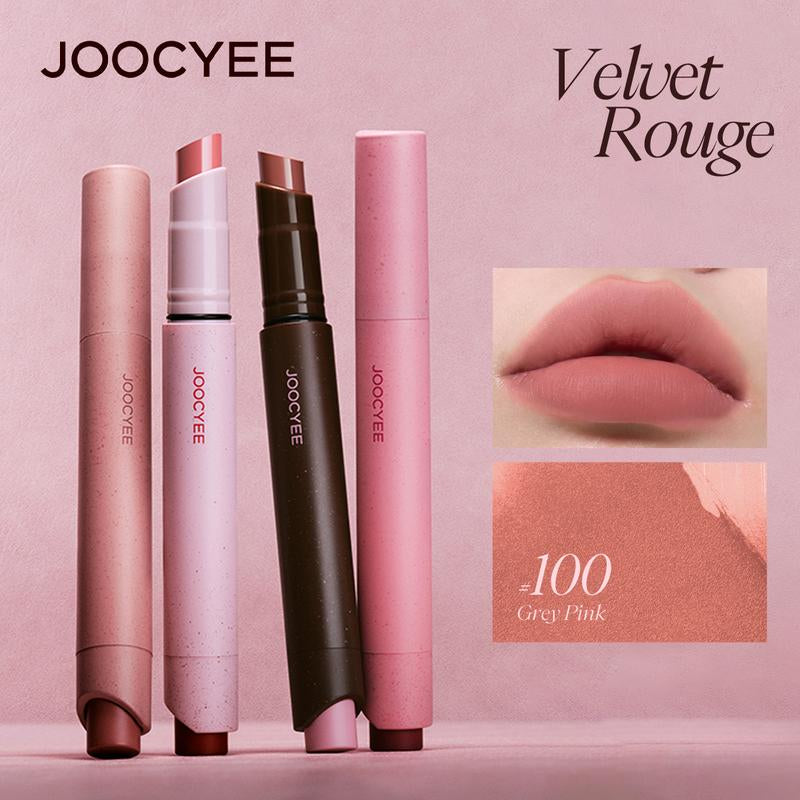 JOOCYEE Velvet Rouge Lightweight Non-Smudging Pigmented Transfer-Proof Cosmetic,Silky Mood Blur Lines Non-Drying Long Wear Beginner Friendly Multi Shades Giftable Portable Novel for Holidays Parties Masquerades