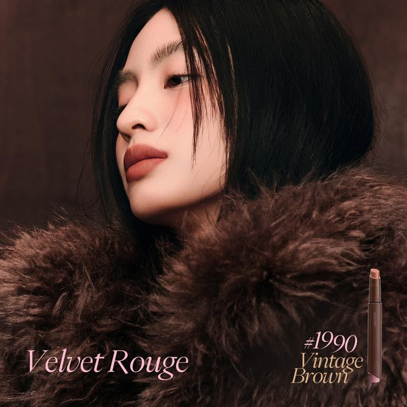 JOOCYEE Velvet Rouge Lightweight Non-Smudging Pigmented Transfer-Proof Cosmetic,Silky Mood Blur Lines Non-Drying Long Wear Beginner Friendly Multi Shades Giftable Portable Novel for Holidays Parties Masquerades