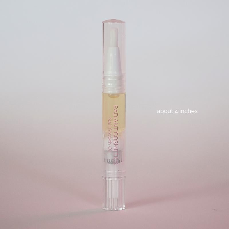 Radiant Cosmetics Organic Nail Growth Oil for Growth, Strengthening, Brightening and Moisturizing - Nail Vitamin Essentials (Vegan & Cruelty-Free)