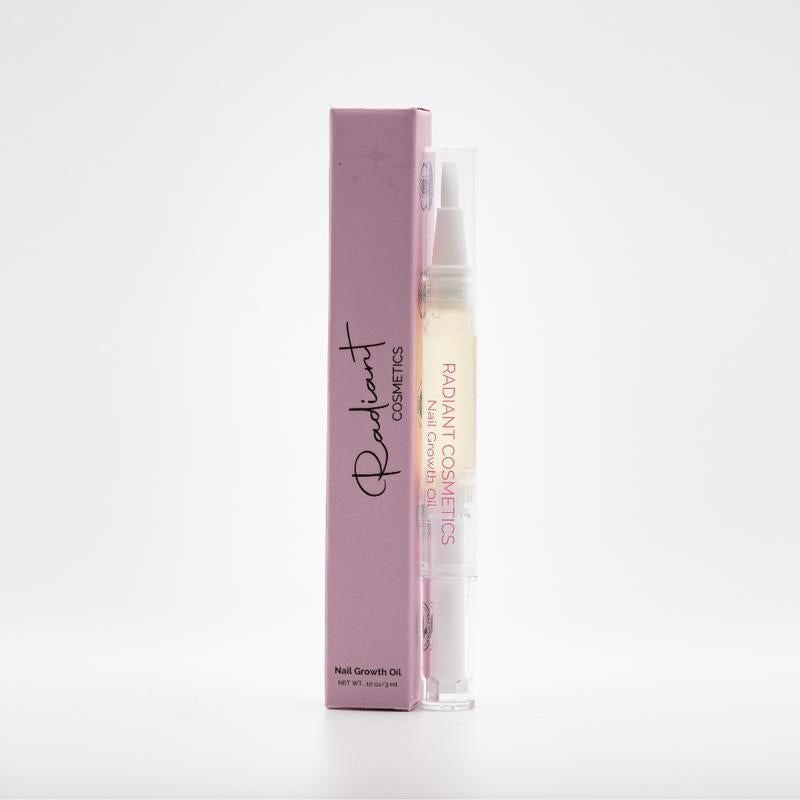 Radiant Cosmetics Organic Nail Growth Oil for Growth, Strengthening, Brightening and Moisturizing - Nail Vitamin Essentials (Vegan & Cruelty-Free)